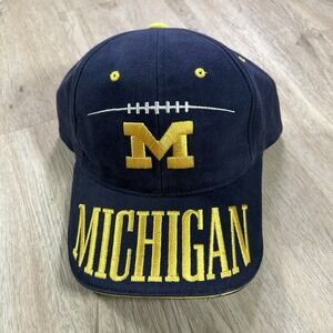 VTG Michigan Wolverines Strapback Hat NCAA Blue Headmaster Cap